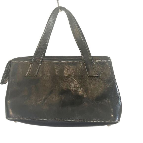 Vintage Fossil Black Leather Short Purse Y2K - Picture 1 of 6